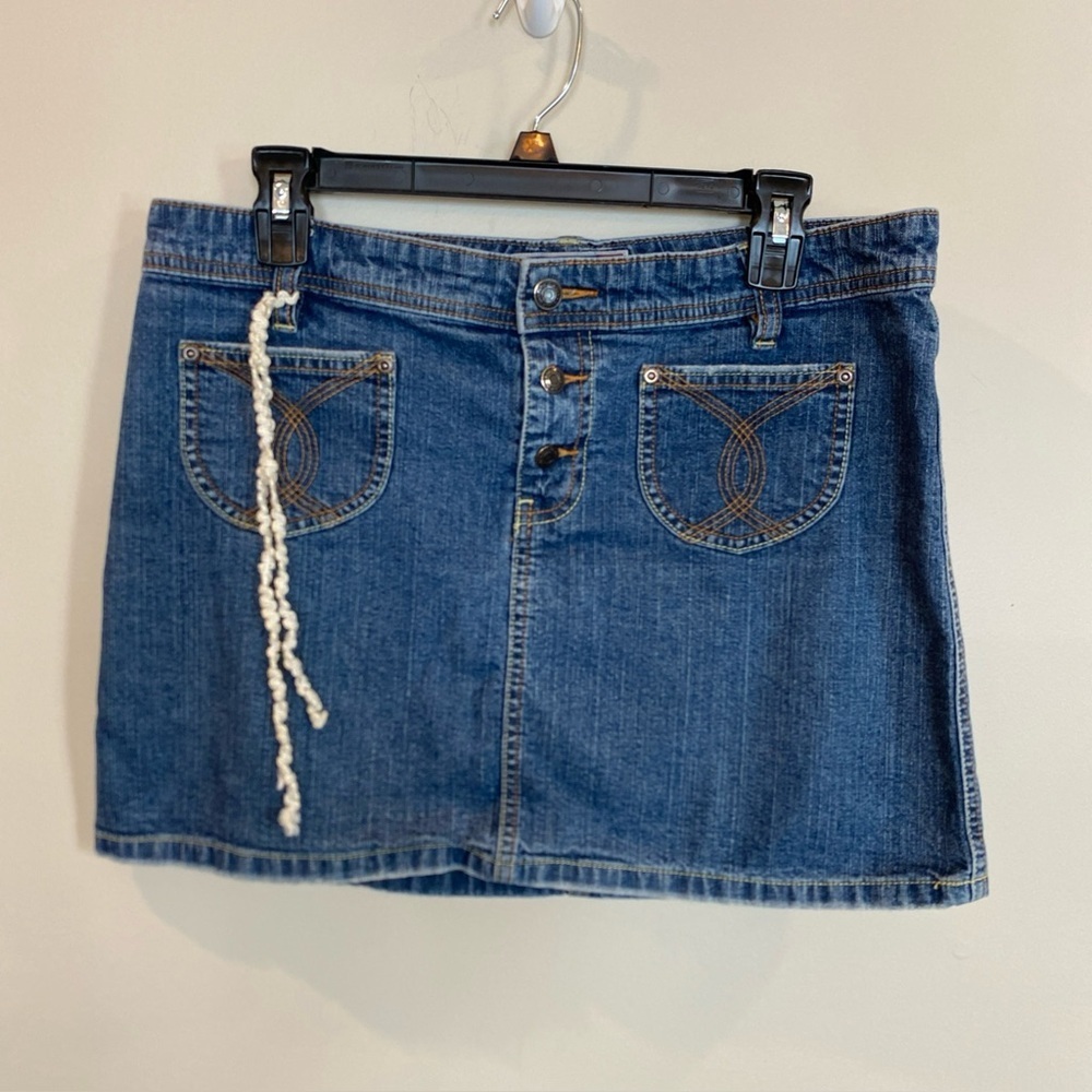 Vintage Old Navy Ultra Low Waist Skirt Front Pocket Size 8 Y2K Fall 2004